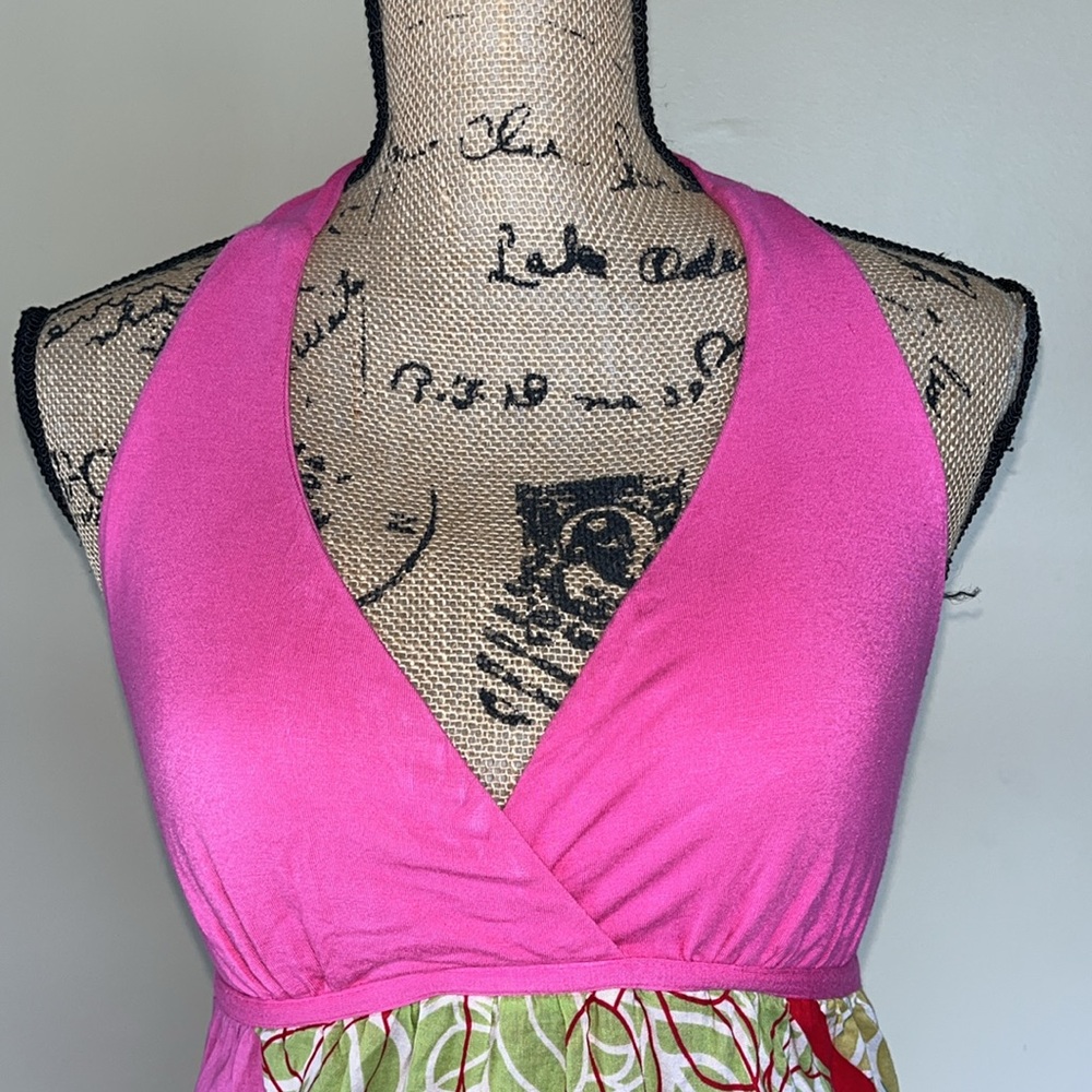 Luna Chix Pink Halter Neck Maxi Dress - Picture 2 of 10
